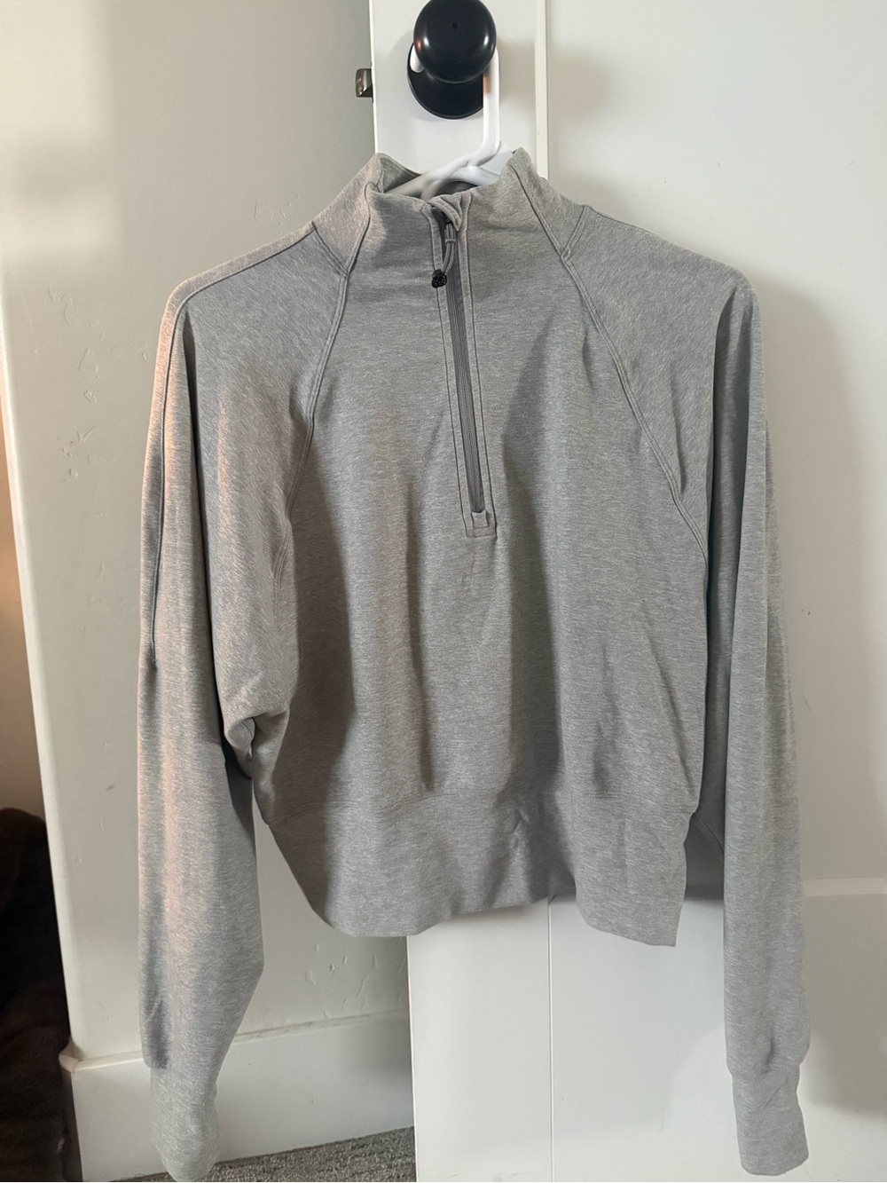 lululemon athletica women’s  Light Gray Half-Zip Sweater